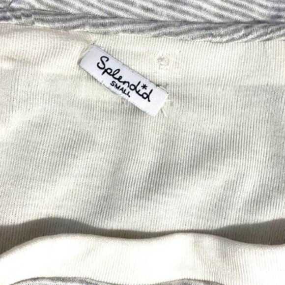 Splendid Winward Micro Stripe Skirt With Ruching Asymmetrical Hem - Picture 9 of 12